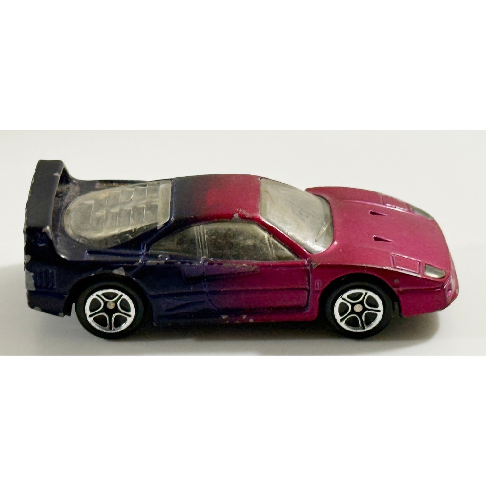 Matchbox Ferrari F40 Toy Car Kids 1:59 Pink Purple Vintage 1988 Diecast - Picture 3 of 6